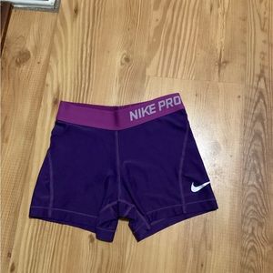 Purple Nike Pro Spandex